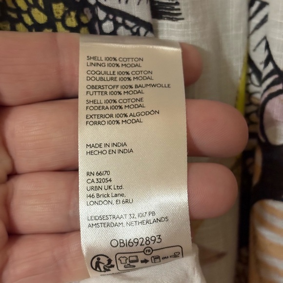 Anthropologie Maeve Pia Binazzi Tiered Off The Shoulder Dress in Novelty - SMALL - Picture 16 of 16